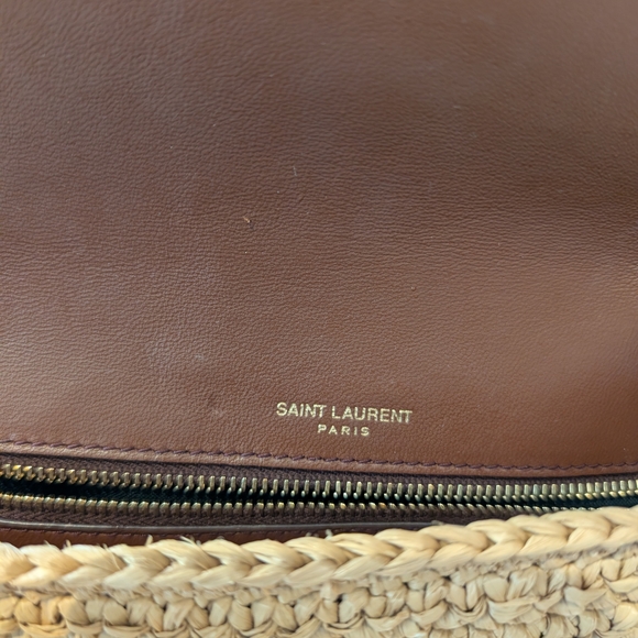 Yves Saint Laurent Tan Woven Clutch Bag - Picture 12 of 13
